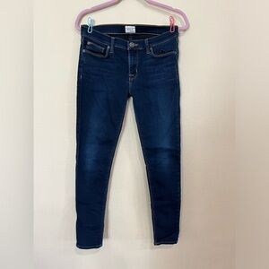 Hudson Mid Rise Indigo Skinny Jeans